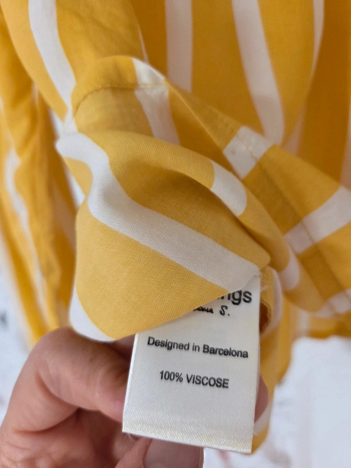 Camisa listrada Nice Things amarelo e branco – pequeno 38 – photo 6
